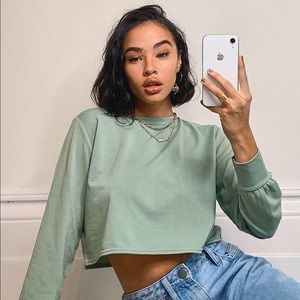 Soft Loopback sweat crop top